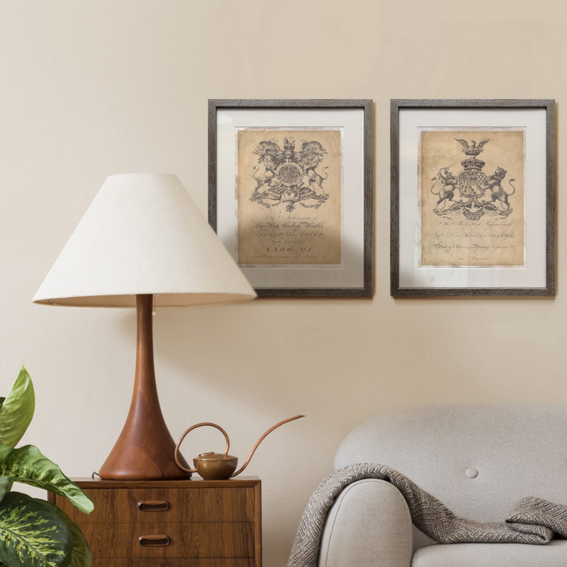 « Peerage of England I », ensemble de 2 reproductions d’art graphique encadrées sur papier