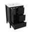 Meuble-lavabo de 24 po avec lavabo, armoire, porte à fermeture douce et 3 tiroirs à fermeture douce-402599954