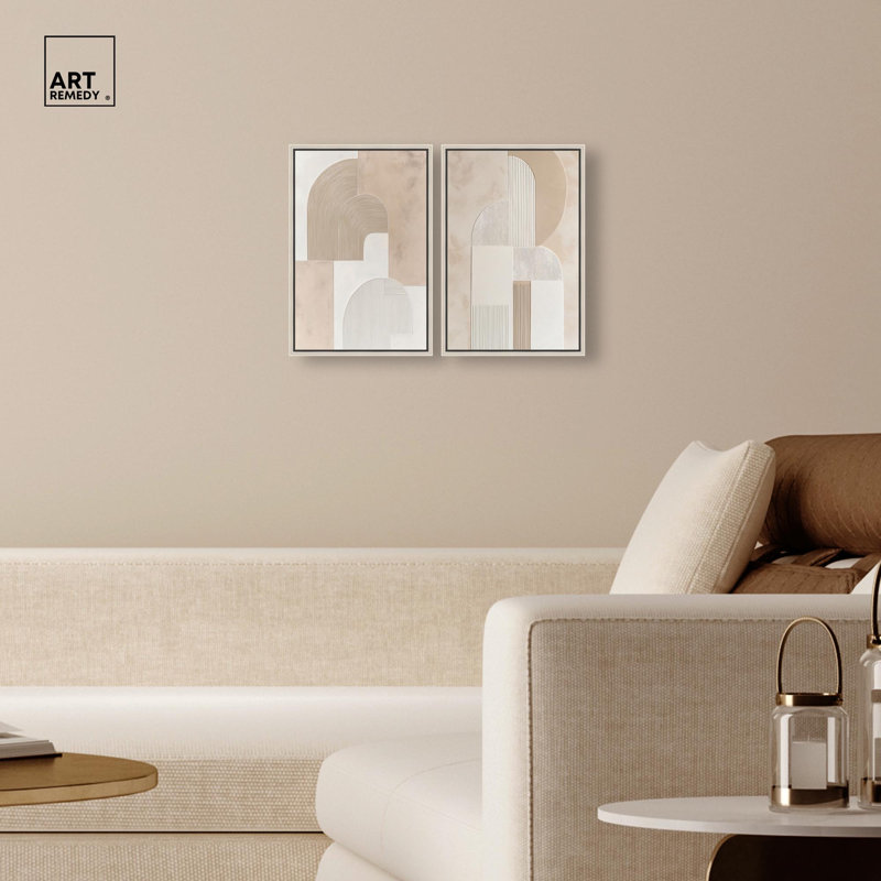 «Golden Luxe Glam Room Art», ensemble de 2 impressions sur toile par , H 16 po x l 11 po, Argent argent