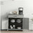 HOMCOM Farmhouse Style Side Cabinet Dining Room Cabinet, with Drawer and Adjustable Shelves Warehouse Door Coffee Bar Cabinet, Suitable for Living Room, Entrance Kitchen Cabinet, Stone Grey-645363674