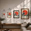 Tokyo Wave Rising Japandi - Framed Print-303857483-303857463