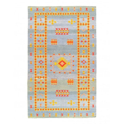 Ikat Area Rug in Blue