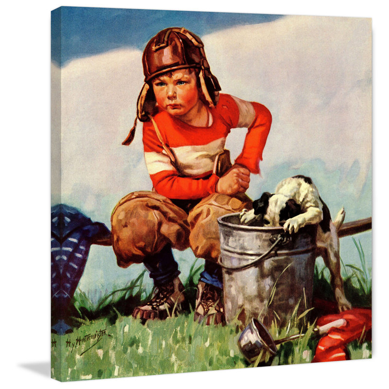 Young Pilot - Wrapped Canvas Print, 102cm H x 102cm W