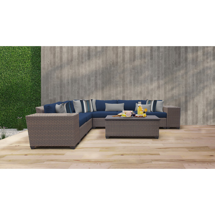 Avione 9 Piece Sectional Seating Group with Cushions