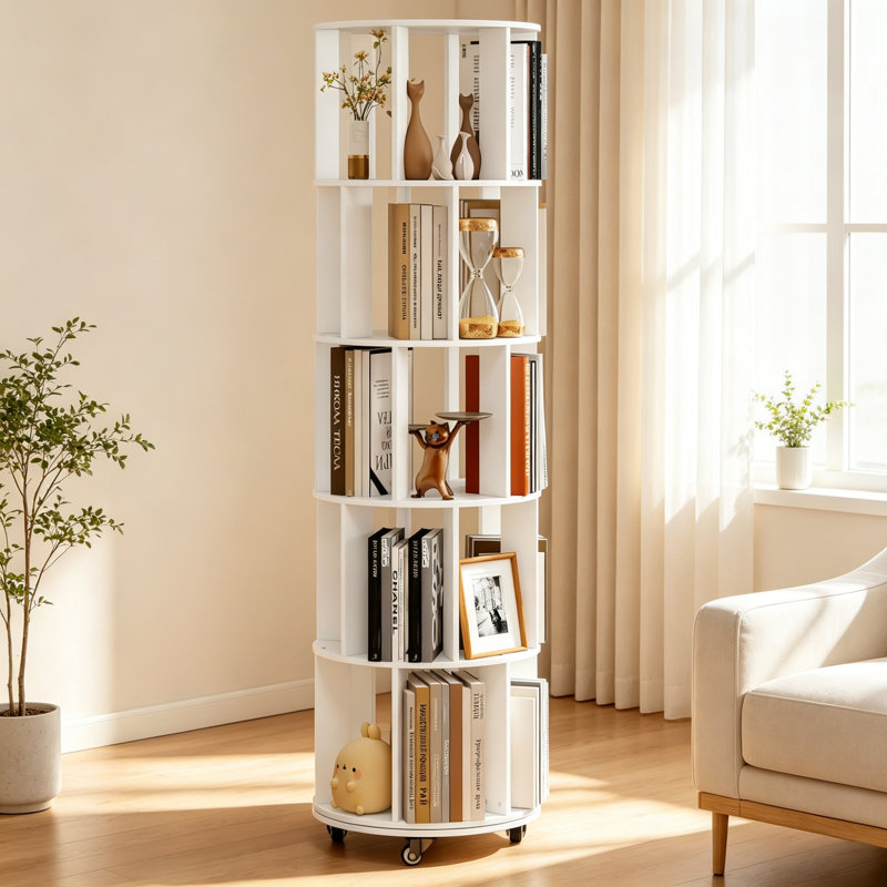 Bookcase, 165.5 cm H x 46.2 cm W x 46.2 cm D x, White