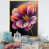 Toile avec cadre flottant or