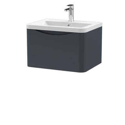 Lunar 600mm Single Bathroom Vanity with Integrated Vitreous China Basin