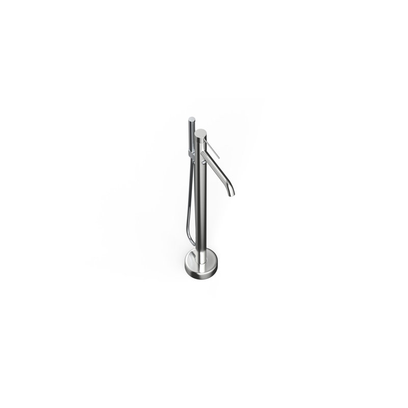 Badeloft 31.26" Freestanding Bathtub Faucet with Hand Shower AT-04-BS in Brushed Stainless, Brushed Steel