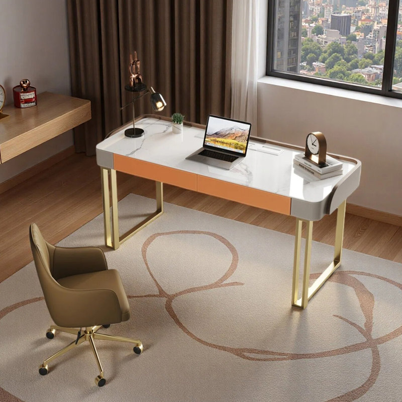 Luxury modern desk, 29.53" H x 55.12" W x 23.62" D