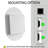Metal Framed Oval Recessed Bathroom Storage Cabinet - 20X34 Inch With Mirror And Adjustable Shelves, White 20.45X4.43 Wall For Compact