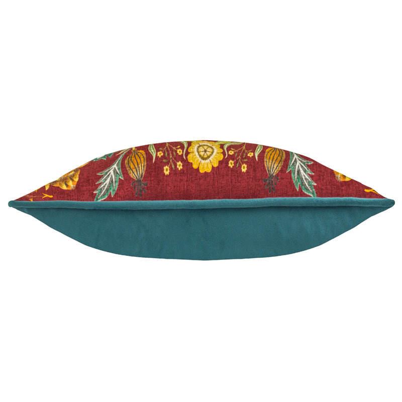 Hawthorn Floral Red Rectangular Cushion