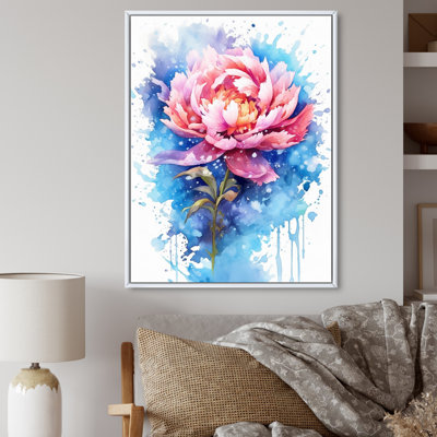 «Pink Peony Visons II», reproduction sur toile
