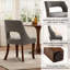 Round Dining Table Set with Upholstered Cutout Back Dining Chairs, Modern Dining Room Furniture-234596280-234596283-234596287