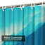 Rideau de douche demi-teinte avec 12 crochets Water Wave-1531671021