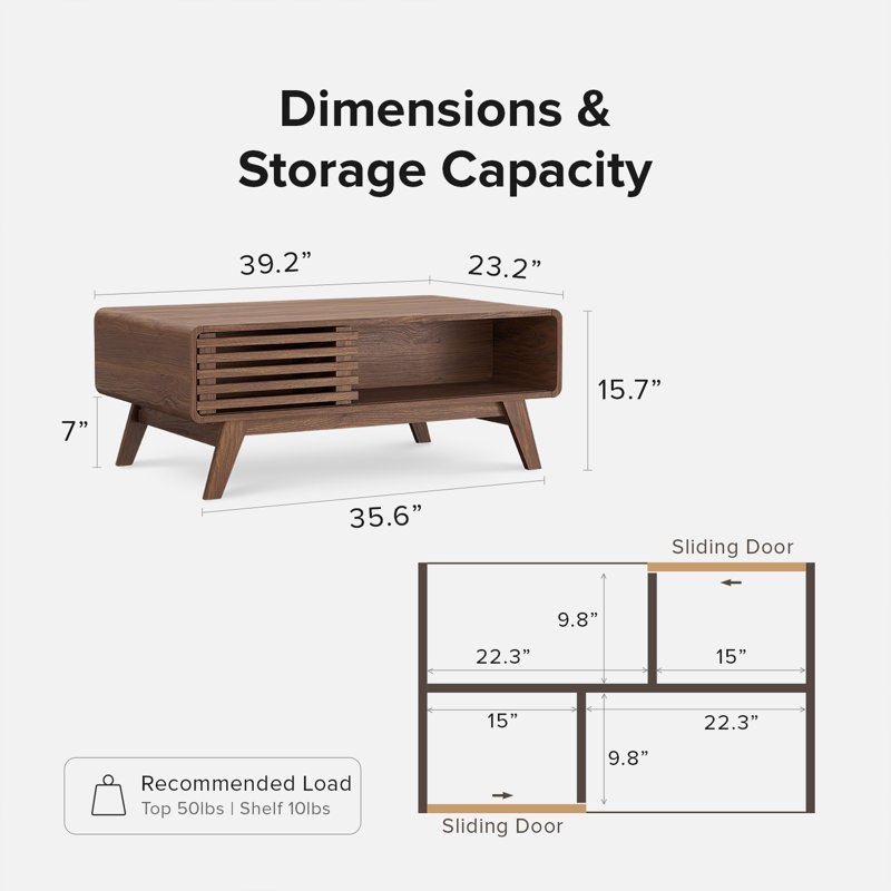 Lorccan Single Coffee Table, Brown