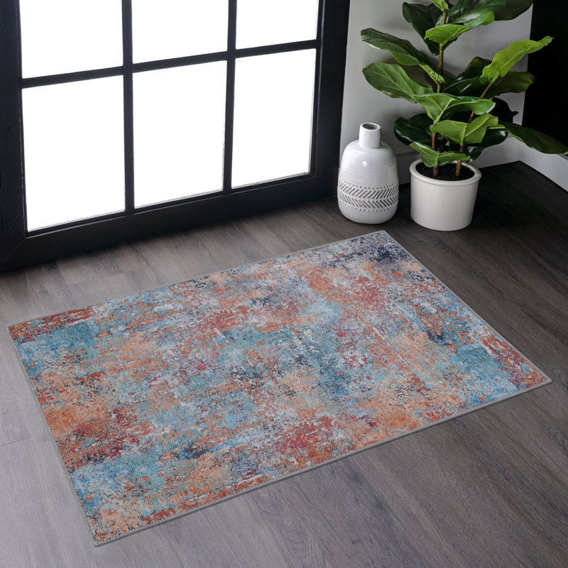 Multi Washable Rug 2' X 3' Doormat Rug (Multi, 2' X 3'), Rectangle 2' x 3'