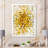 'Glam Yellow Explosion Blocks' - Picture Frame Print on Canvas-48300848-48300847