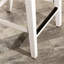 Tabouret de comptoir blanc antique de 24 po avec cuir reconstitué - créez un charmant tabouret d'ambiance, siège de finition pour l'apparence de cuisine chic-1183921923