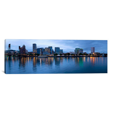 " Skyline As Seen From The Vera Katz Eastbank Esplanade, Willamette River, Portland, Multnomah County, Oregon, USA #2 " by Panoramic Images