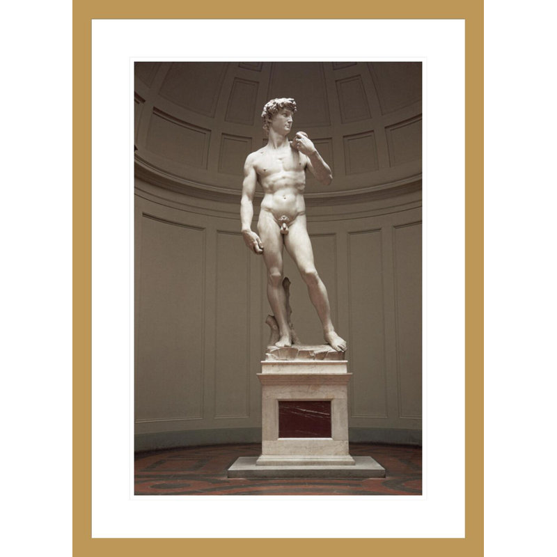 David par Michel-Ange - estampe numérique encadrée, H 29,5 po x l 21,76 po