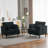 Mid-Century Modern Corduroy Barrel Accent Chair -914958860