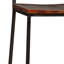 Derry Rustic Acacia and Antique Iron High Back Bar Stool