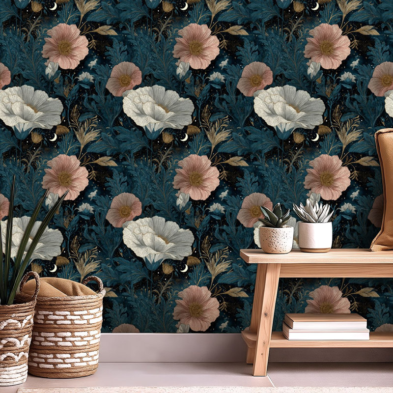 Papier peint auto-adhésif Cosmos Botanical Mystical, L 117,6 po x l 22,8 po