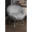 BirdRock Home Faux Fur Saucer Chair, Gray Faux-Silver Legs-57774333-57774335
