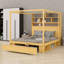 Canopy bed frame with bookcase headboard, usb outlets and led lights, storage cubbies, footboard drawer and reversible rack-2114065323-2114065324