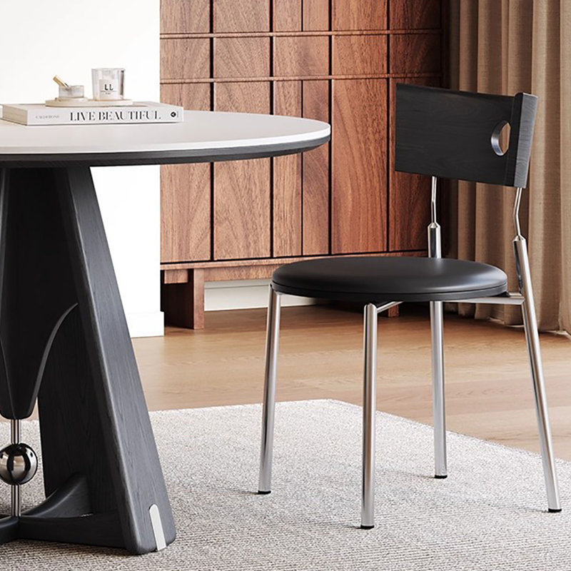 Retro Round Solid Wood Dining Table, 29.5" H x 47.2" W x 47.2" D