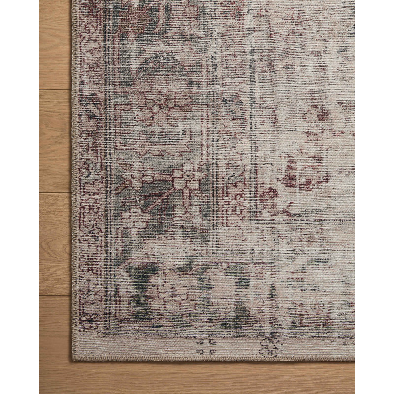 Amber Lewis x Loloi Georgie Lagoon / Beige Area Rug, Rectangle 7'6" x 9'6"