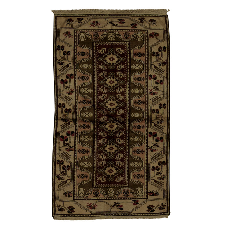 Hand-Knotted High-Quality Beige and Brown Area Rug
