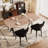 71in Rectangle MDF Pedestal Dining Set-1581966471