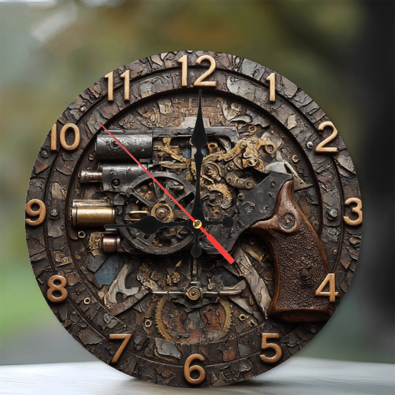 Horloge Steampunk avec mécanisme de pistolet