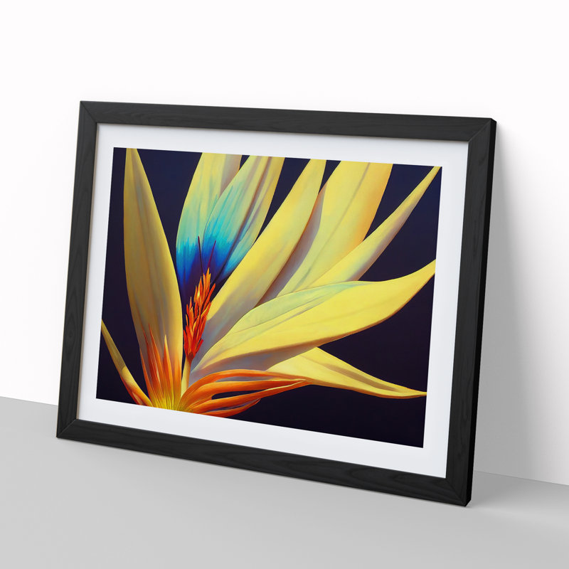 Unforgettable Bird of Paradise Flower - Framed Print, Black, 34cm H x 46cm W x 2cm D