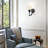 2 Pack Wall Sconces , Balck Wall Sconce Light with Clear Glass Shade