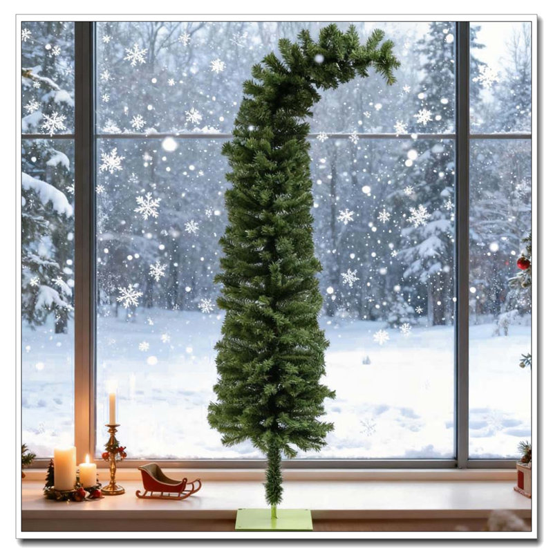Arbre de Noël crayon, arbre de Noël artificiel pliable avec 400 branches