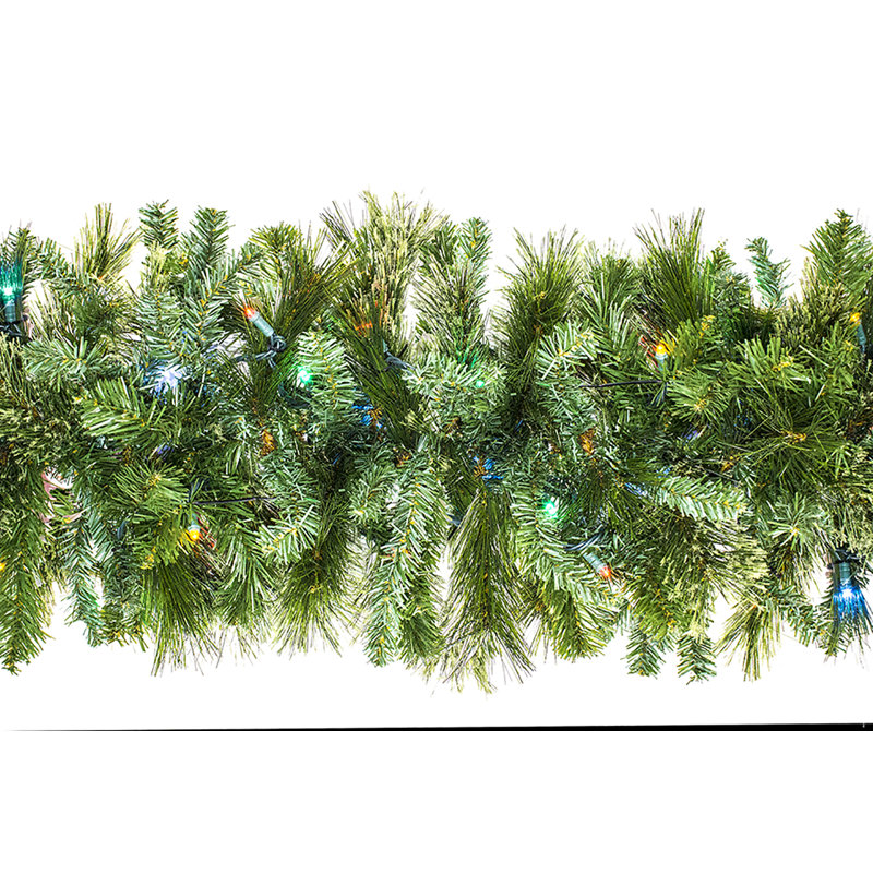 108'' in. Lighted Faux Garland