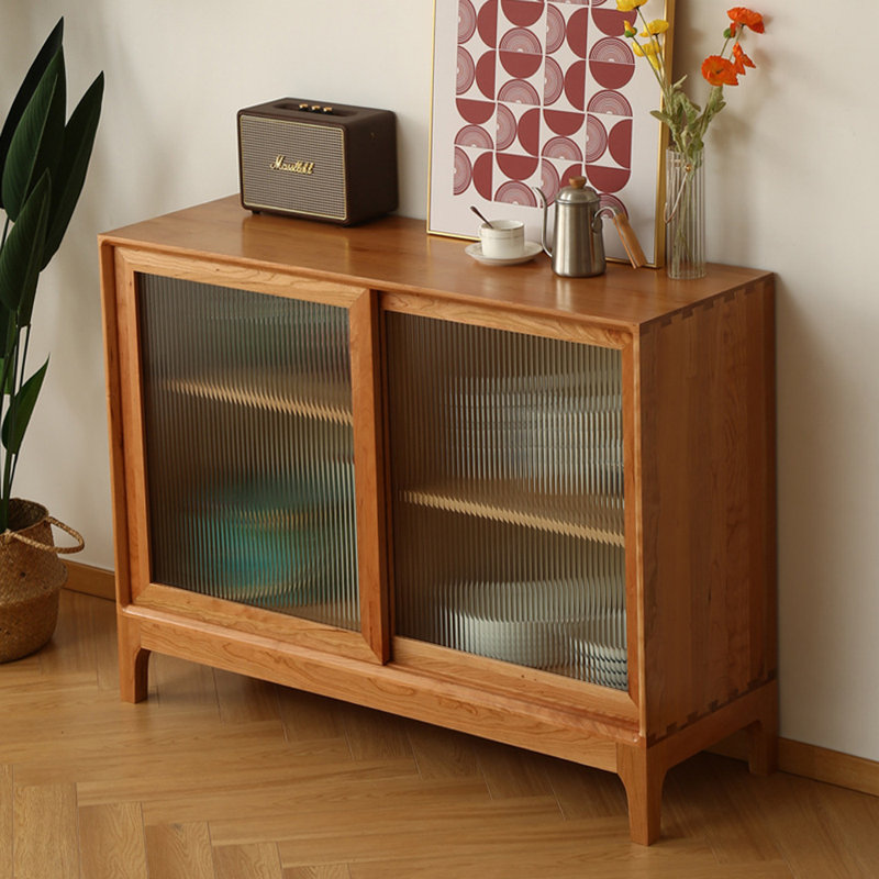 Armoire latérale simple à porte vitrée pour salle à manger, 79 cm (H) x 100 cm (L) x 40 cm (P)