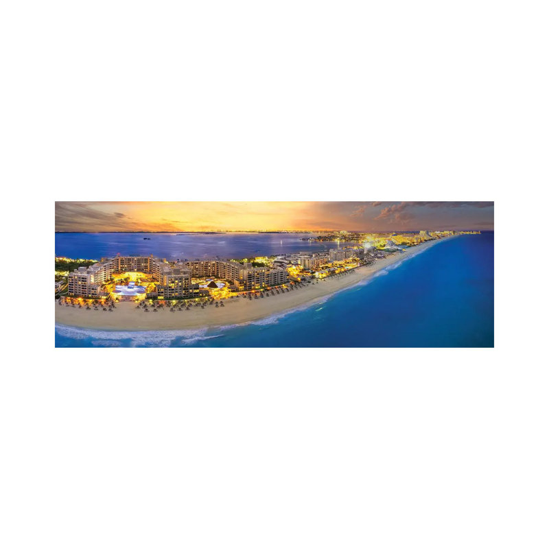 Cancun Glow by Jonathan Ross Photography - Wrapped Canvas Panoramic Print, 152.4 cm H x 50.8 cm W x 1.91 cm D