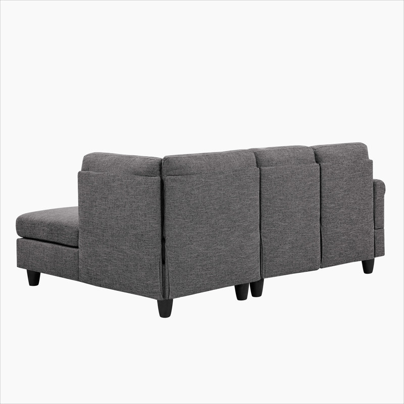2 - piece upholstered sectional, Polyester gris