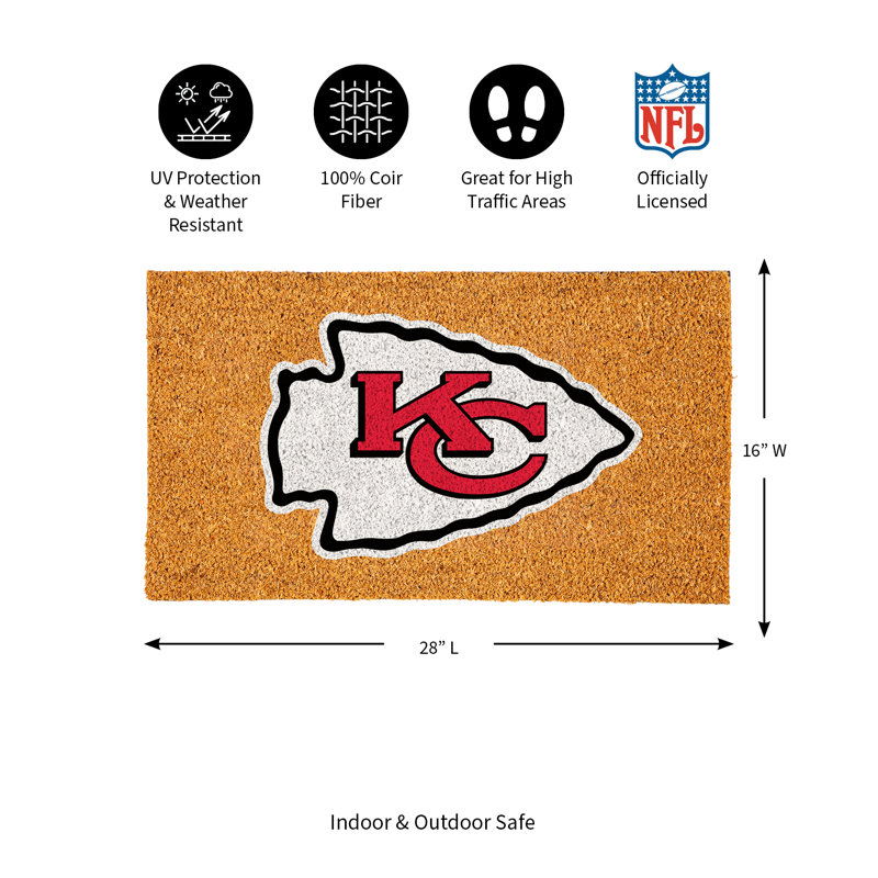 Jeremias Non-Slip Outdoor Doormat, Kansas City Chiefs