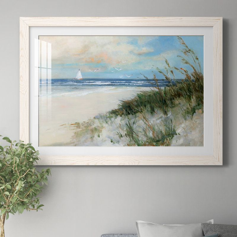 «Oak Island Sunrise» par J Paul - reproduction de cadre photo, Cadre blanc, H 31,5 po x l 23,5 po x P 1,5 po