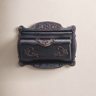 Antique Bronze Wall-Mounted Mailbox