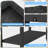 Black Gramercie Elevated Garden Bed Raised Planter For Outdoor Indoor With Wheels-213334720