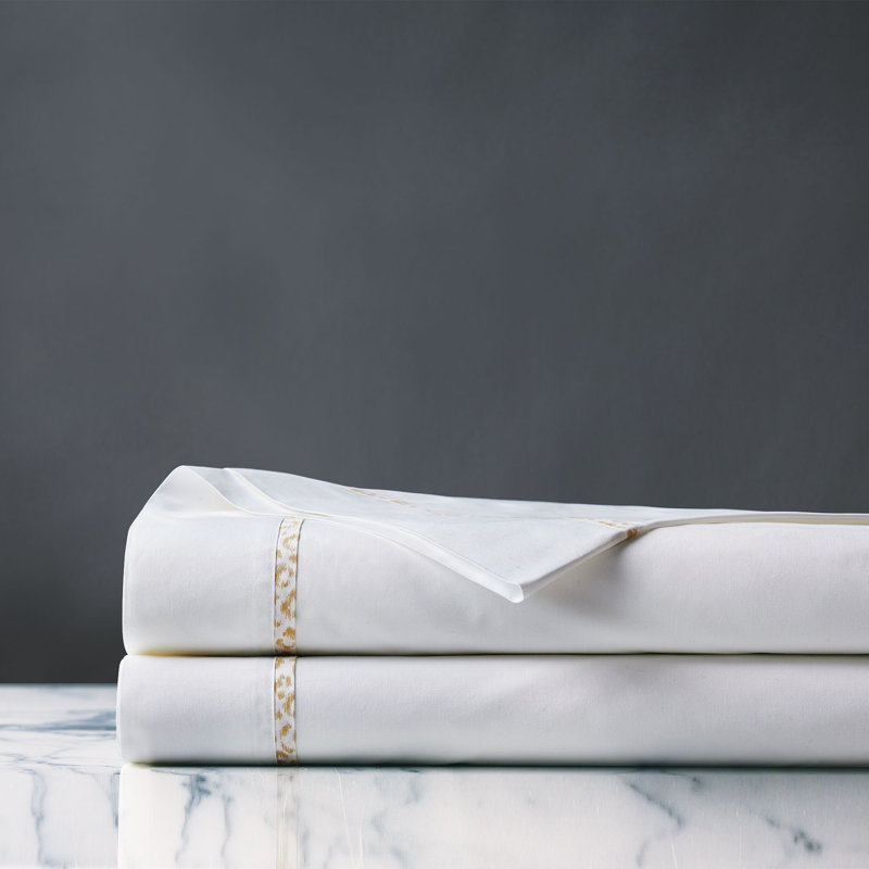 Hampton Egyptian Cotton Percale Flat Sheet, King Flat Sheet, Sand