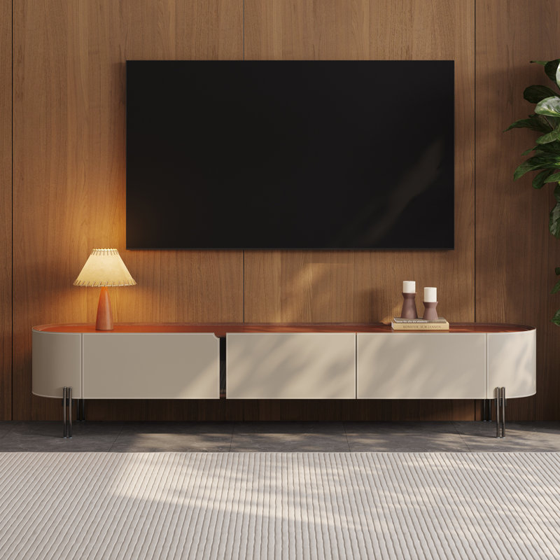 Meuble télé Meruyert, Grey/Orange, 78.7"