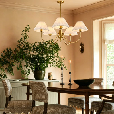Lunaro 5-Light 37" Dimmable Boho Shaded Chandelier