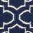 Rodgers Hand Woven Flat Weave Banana Silk/Wool/Cotton Geometric Rug in Ivory/Navy-1606693734