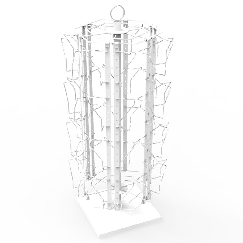 24 Pockets Adjustable Greeting Card Rack 4x6"-7x5" Horizontal Vertical Post Card Display, White
